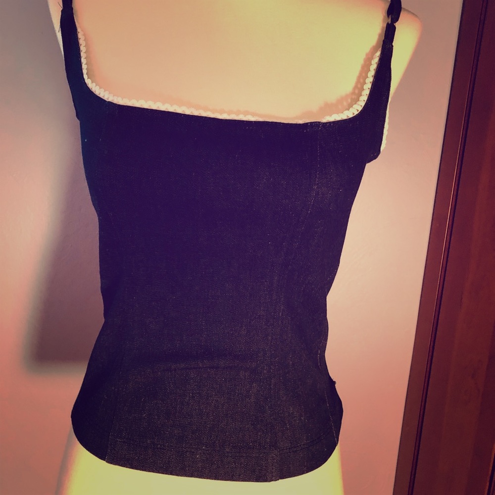 Stretch denim top